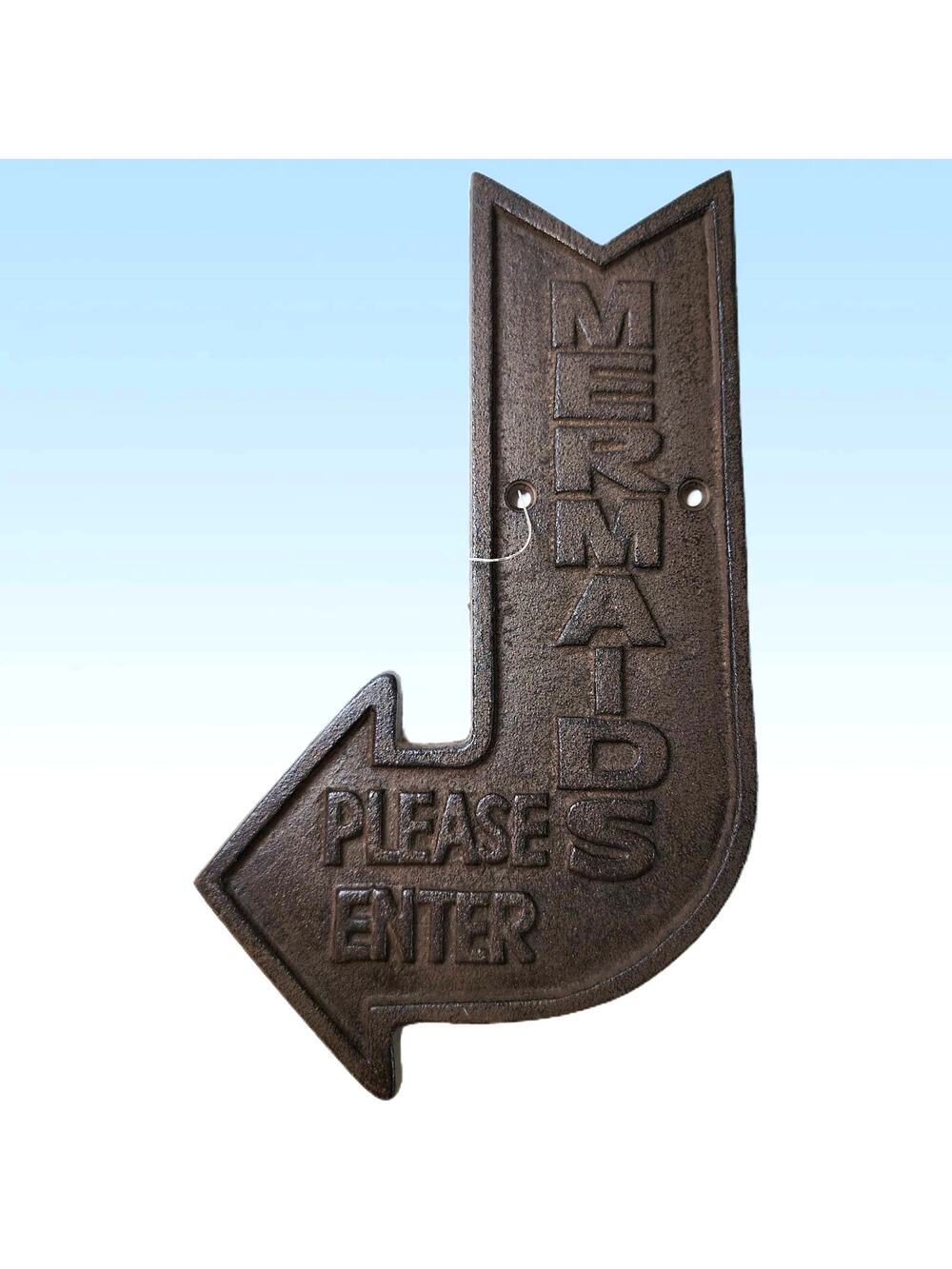 Cast Iron Mermaid Arrow Sign